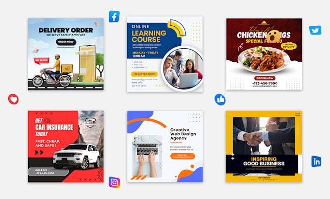 do social media post design, facebook post, instagram post etc