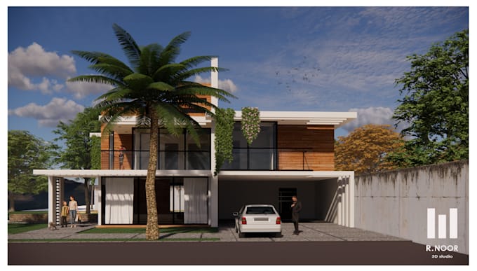 make sketchup 3d model architecture in high quality