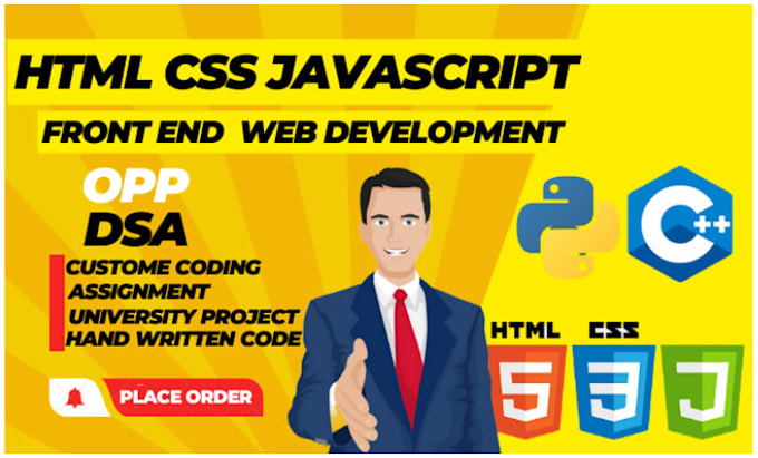 code  of  html css c plus plus javascript for flexible project