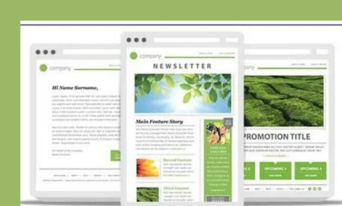 Create editable email newsletter templates for mailchimp klaviyo and
