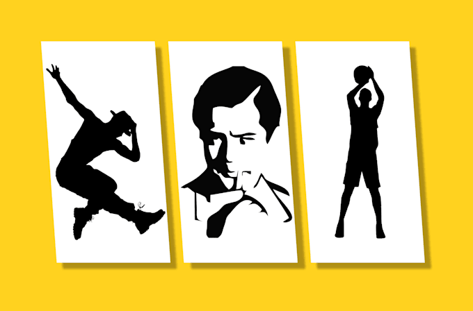 draw professionally silhouette logo or stencil to your picture