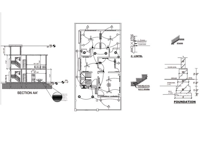 Draw architectural 2d floor plans in autocad,revit by Aj_architects0 ...