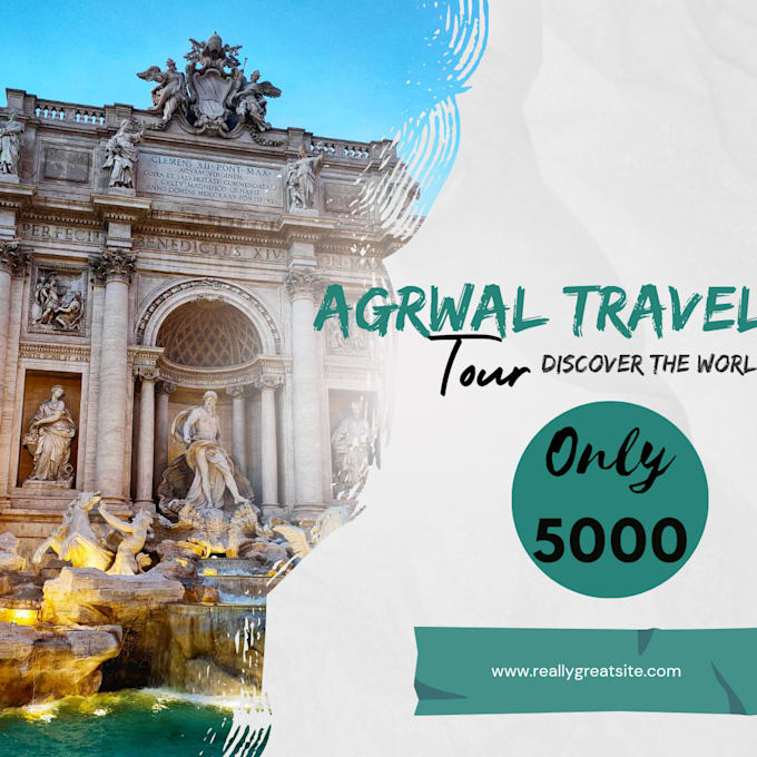 create travel ajancy poster and instagram, facebook post