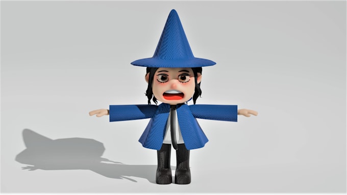 create cute 3d character modeling , chibi