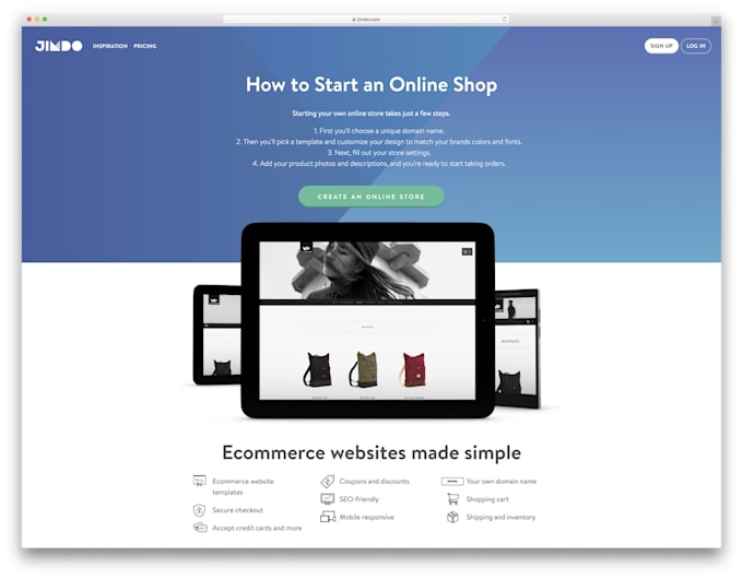 increase your online presence with simvoly website