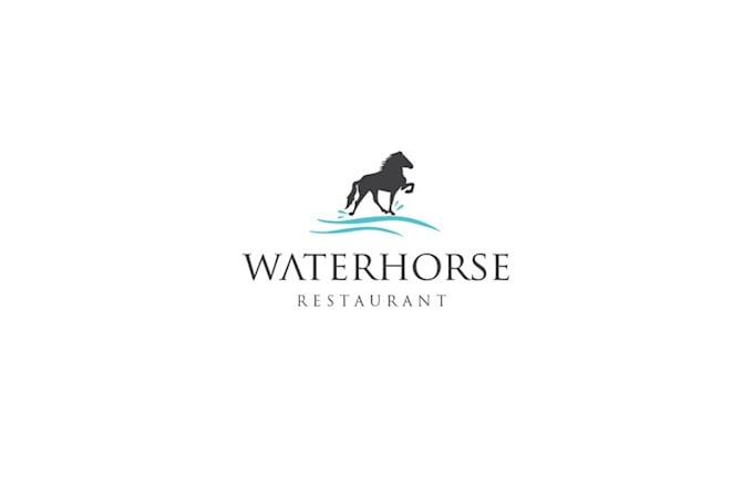 water horse restaurant logo design