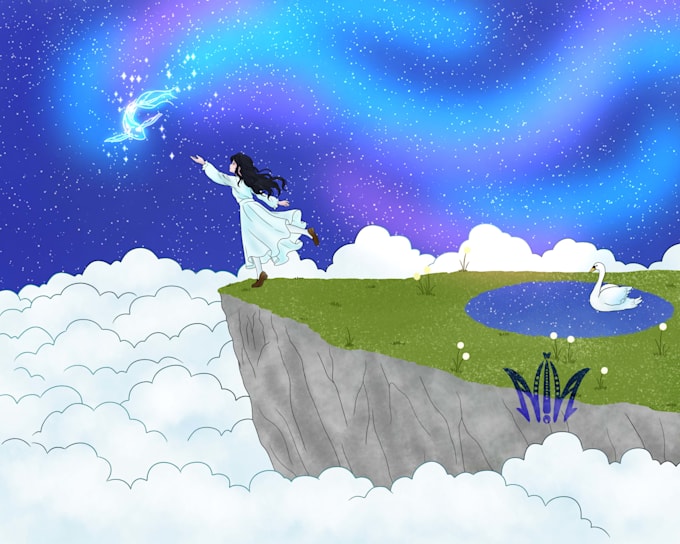draw unique freehand concept digital art illustration