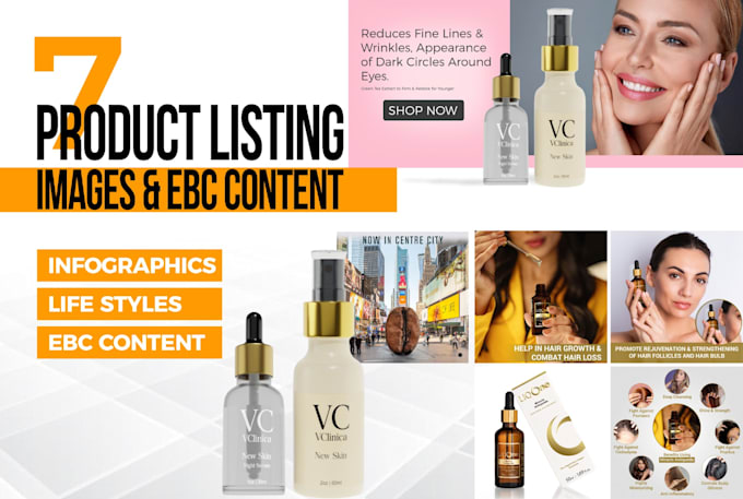 design amazon listing images infographics and ebc