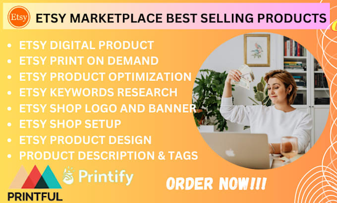 Etsy shop etsy digital product etsy print on demand by Owengreyson | Fiverr
