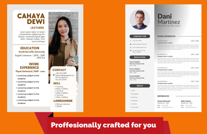 Give 10 proffesional resume templates editable in canva by Zerinico Give 10 proffesional resume templates editable in canva by Zerinico