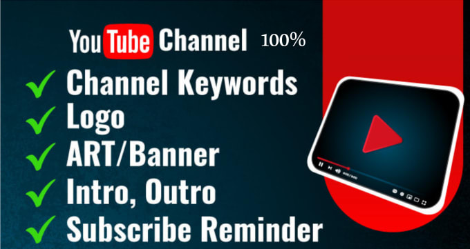 create and setup youtube channel with logo and banner