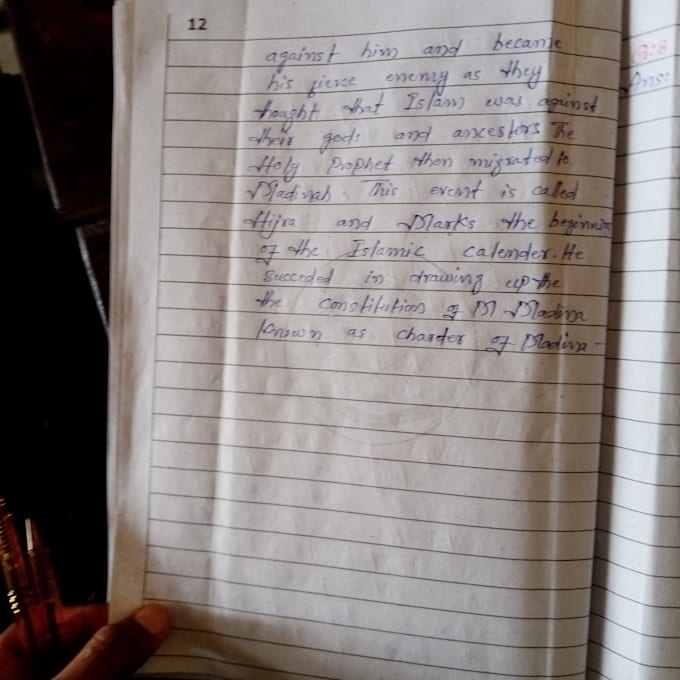 do hand writing letters and note beautiful write