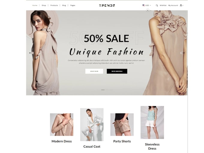 design or redesign shopify drop shipping store, modern ecommerce website expert