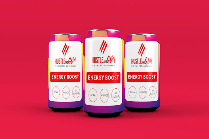 design unique energy drinks, beer and beverage can labels