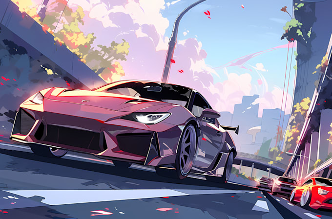 create an anime style album cover for you