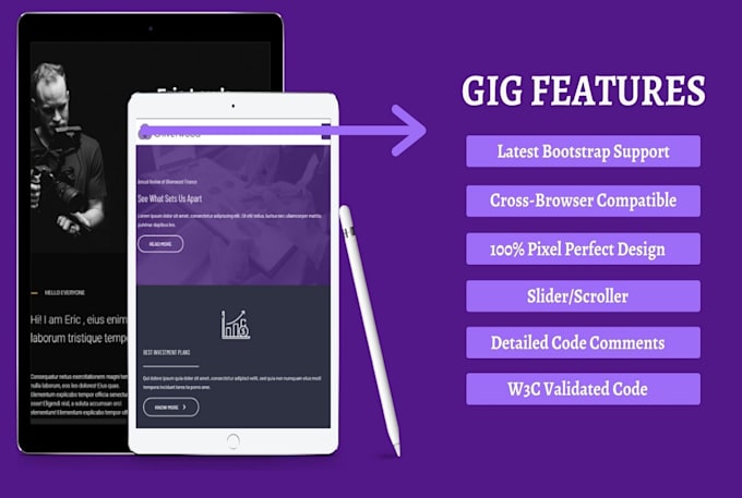 convert psd to html responsive website, sketch to bootstrap