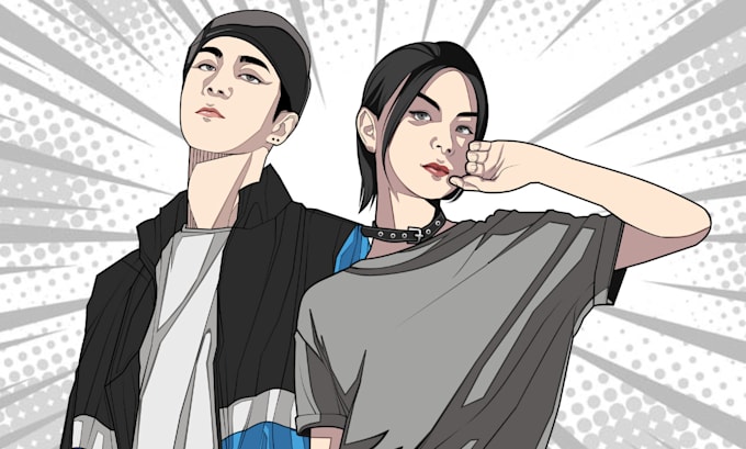 draw your photo in webtoon comic style