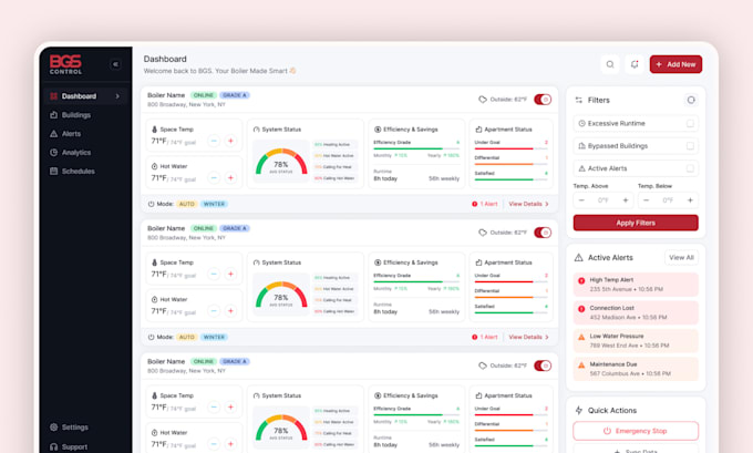 design saas UI UX dashboard for your web app or CRM