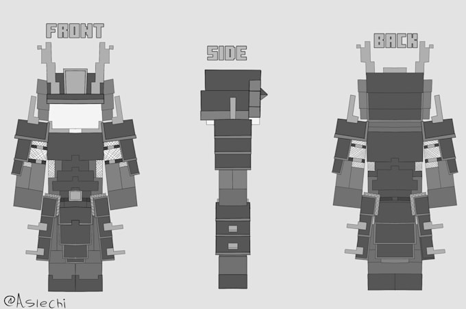 illustrate minecraft related armor for a mod