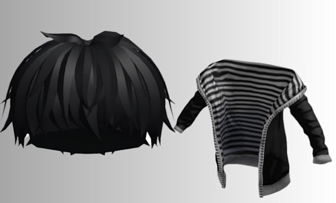 create 3d roblox accessories backpack, clothes, hair using blender