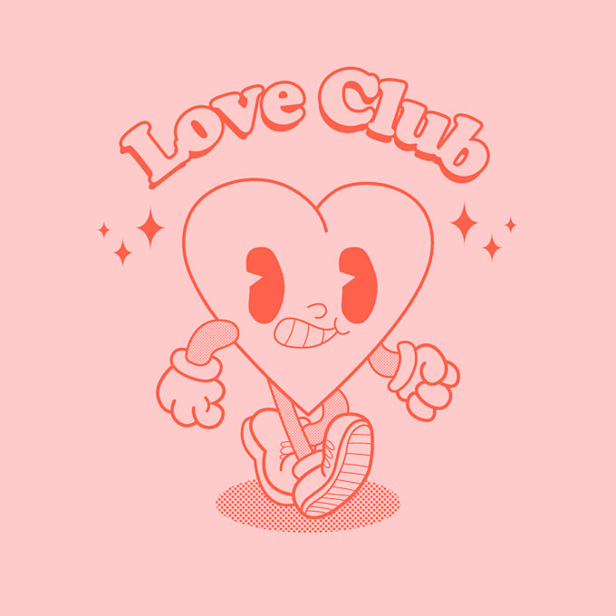 create a retro vintage cartoon design