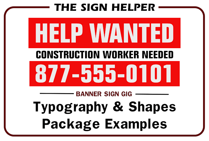 create a professional banner sign