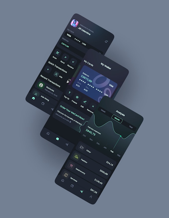 Design creative ui ux for your mobile or website by Santecito | Fiverr