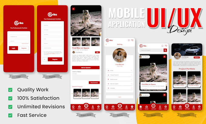 do professional mobile app UI UX design in figma