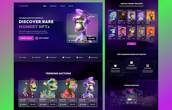 Design nft landing page ui ux and website design using figma by ...