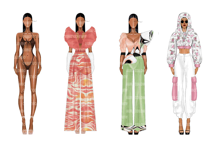 Draw professional fashion illustration sketch for business by Aura ...