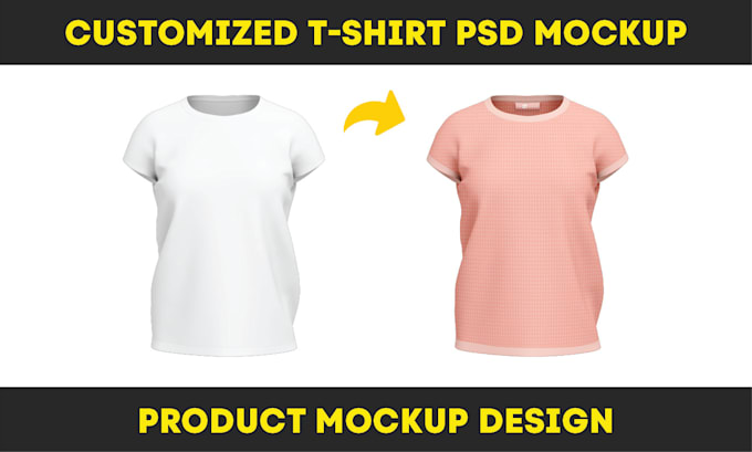 do customized tshirt PSD mockup or product mockup design