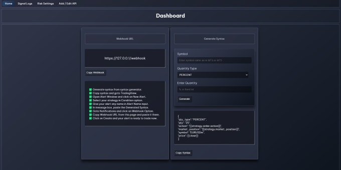 automate alerts from tradingview pine script to metatrader mt5 webhook bot