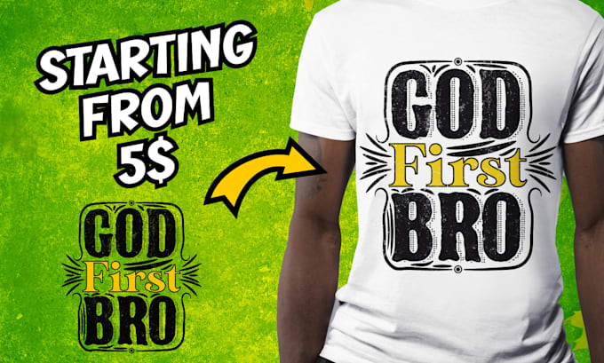 do typography tshirt design and custom tshirt logo