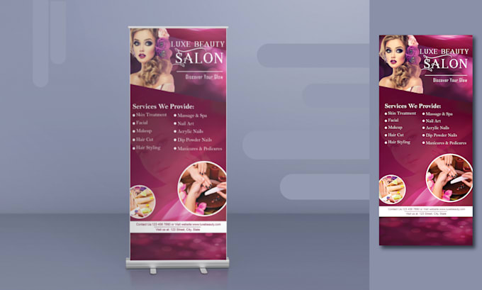 design rollup vertical banner for business and events