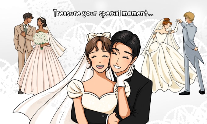 draw a wedding portrait for you