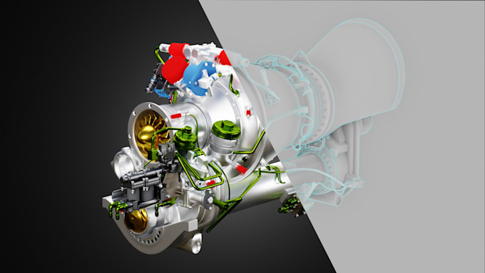 do industrial 3d model and photorealistic render in blender