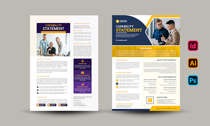 design a professional and effective capability statement design urgently