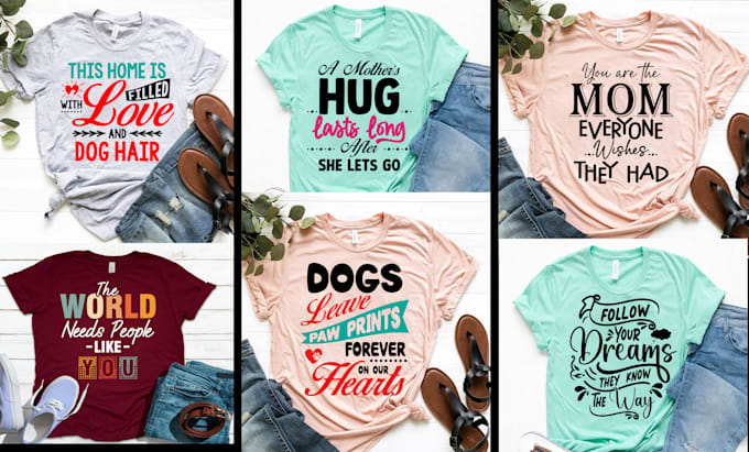 do typography tshirt design with stylish fonts