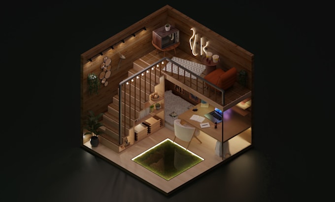 make gorgeous 3d isometric designs for you