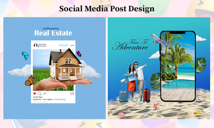 design professional instagram, facebook post design