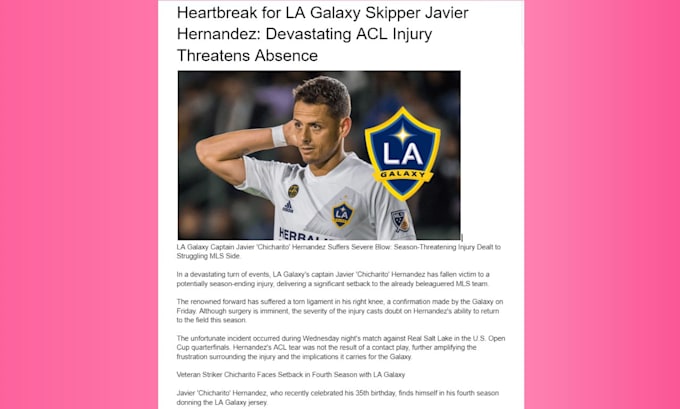 write professional major league soccer mls articles