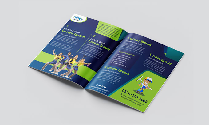 create professional flyers, brochures, pamphlets, catalog and booklet