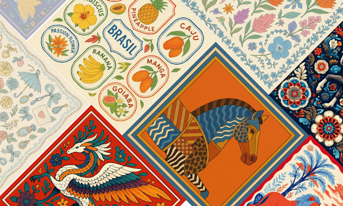 excellent and original design of a scarf, bandana or twilly