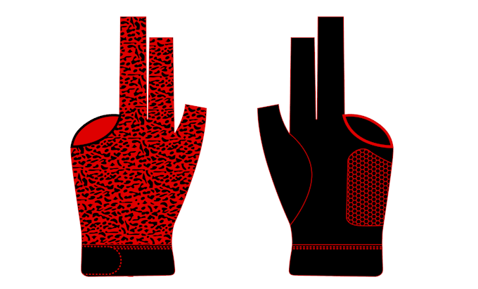 design professional snooker gloves mockup design