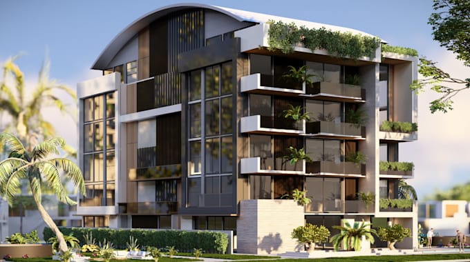create architectural 3d exterior design and rendering
