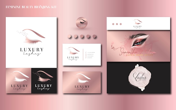 Design feminine beauty logo branding kit for your business by ...