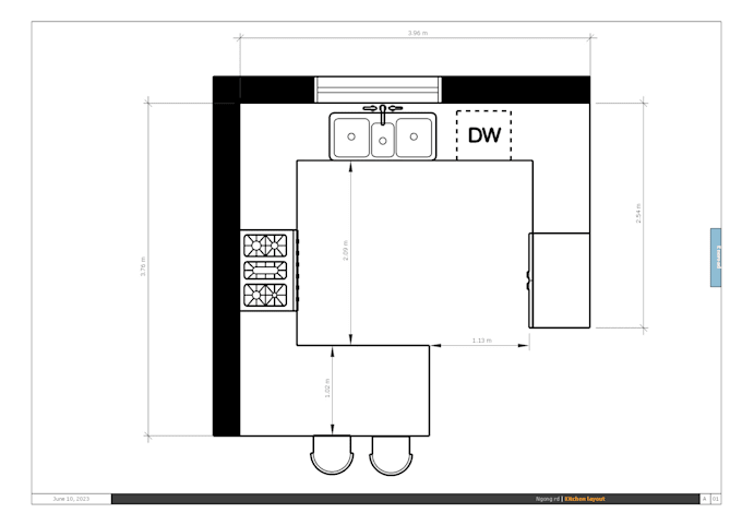 do sketchup layout drawings for interior spaces