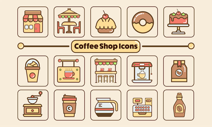 design vector, custom, line icon set and illustration