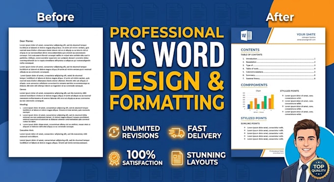 format, design, and redesign microsoft word documents