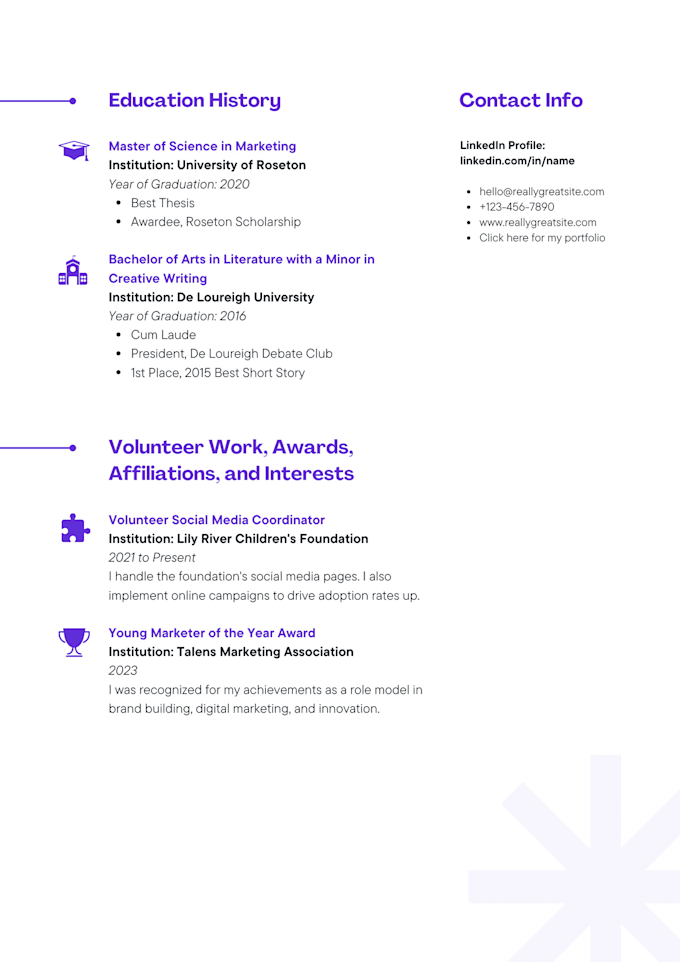 make a professional CV for you